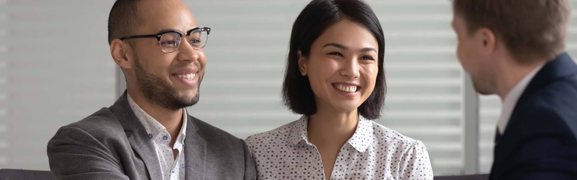 Couple getting personal advice from consultant