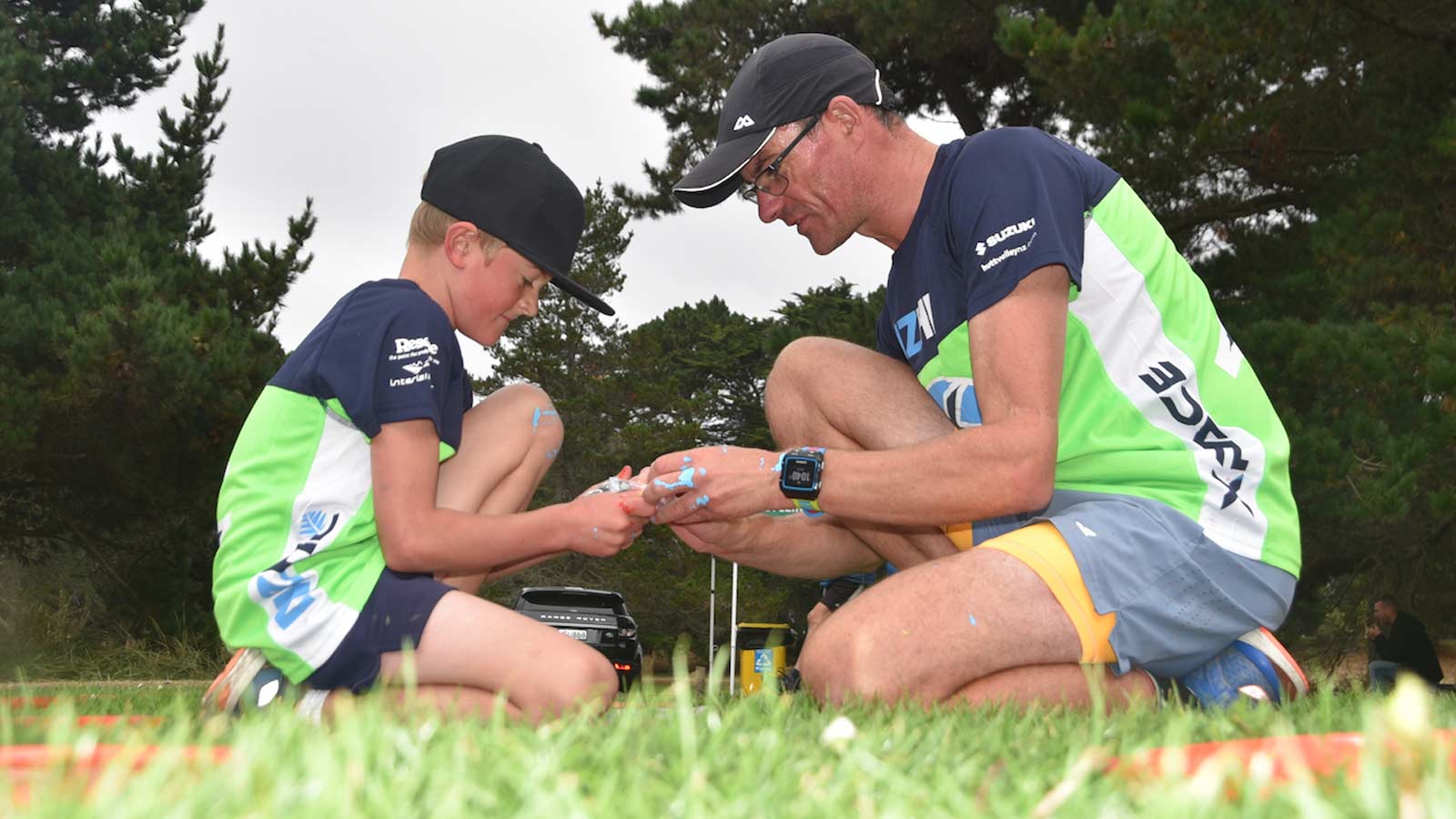 Father and son in NZHL X Race