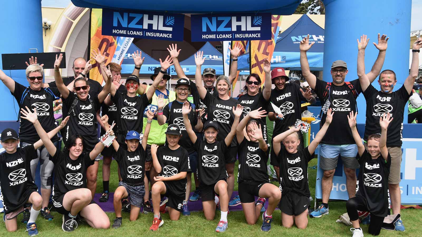 Finish line teams in NZHL X Race