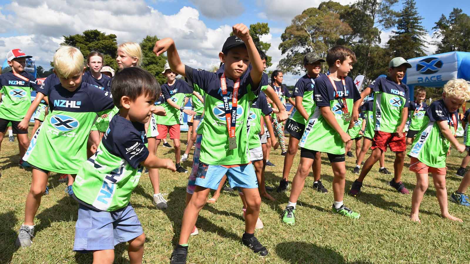 Kids celebrating in NZHL X Race